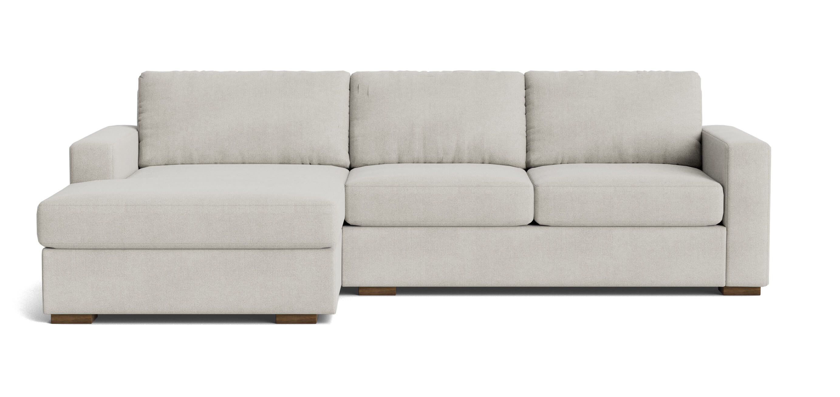 G: Rio Plush Chaise Left Sectional in Stonecrop Linen Natural fabric