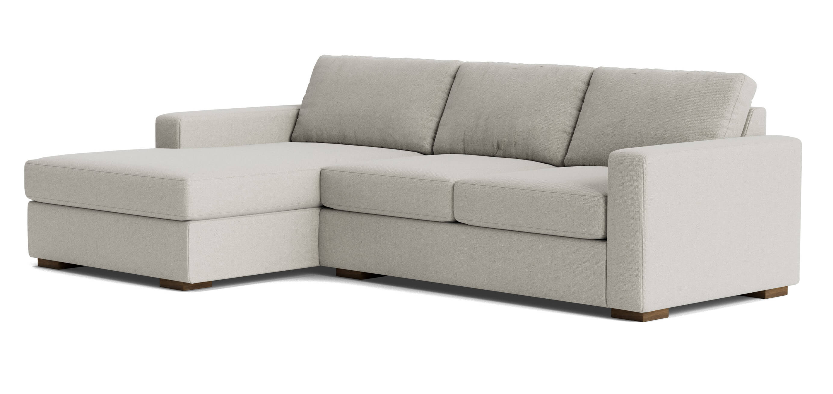 G: Rio Plush Chaise Left Sectional in Stonecrop Linen Natural fabric