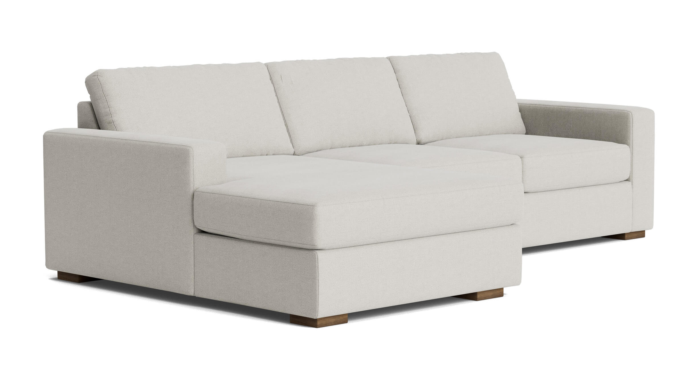 G: Rio Plush Chaise Left Sectional in Stonecrop Linen Natural fabric