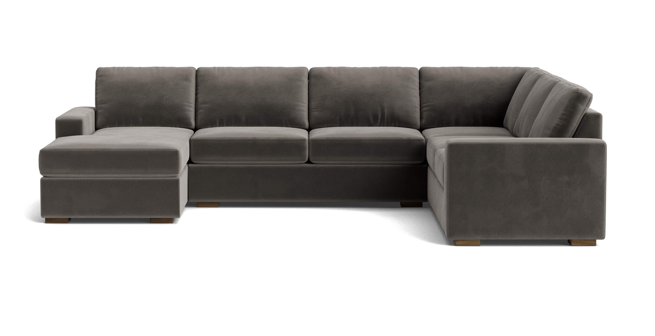 G: Rio U Sectional in Aster Velvet Taupe