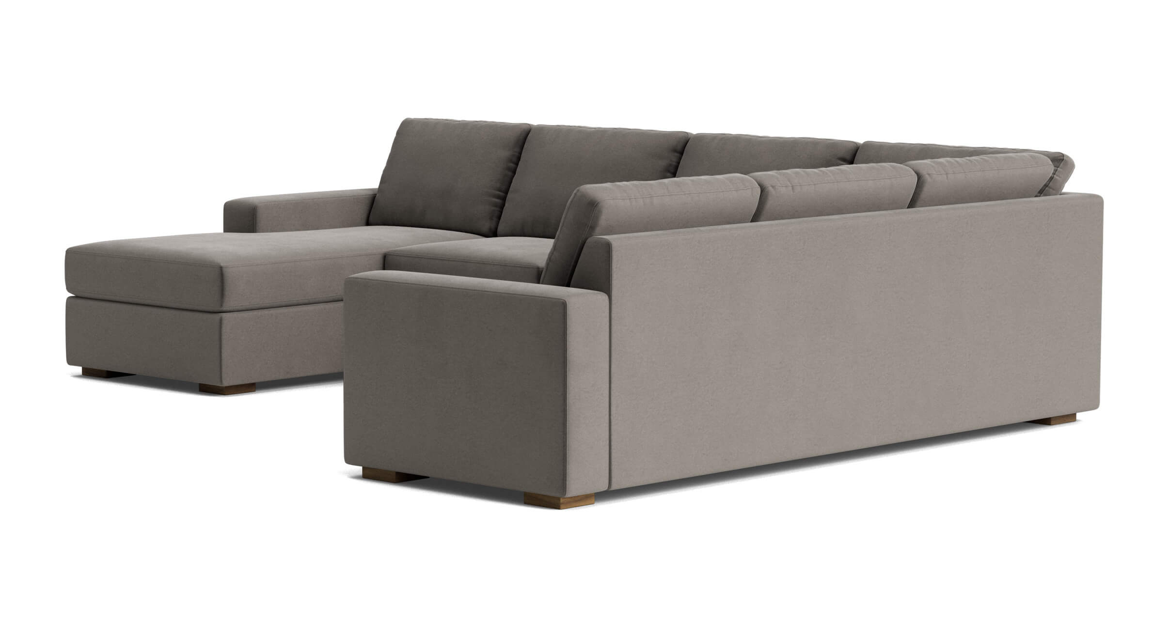 G: Rio U Sectional in Aster Velvet Taupe