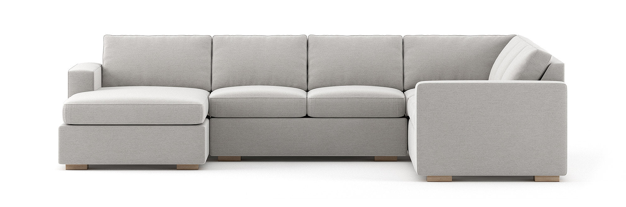 G: Chaise Left 126" shown in Texture Oyster fabric