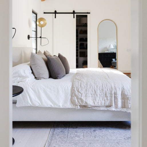 palder bed in white bedroom