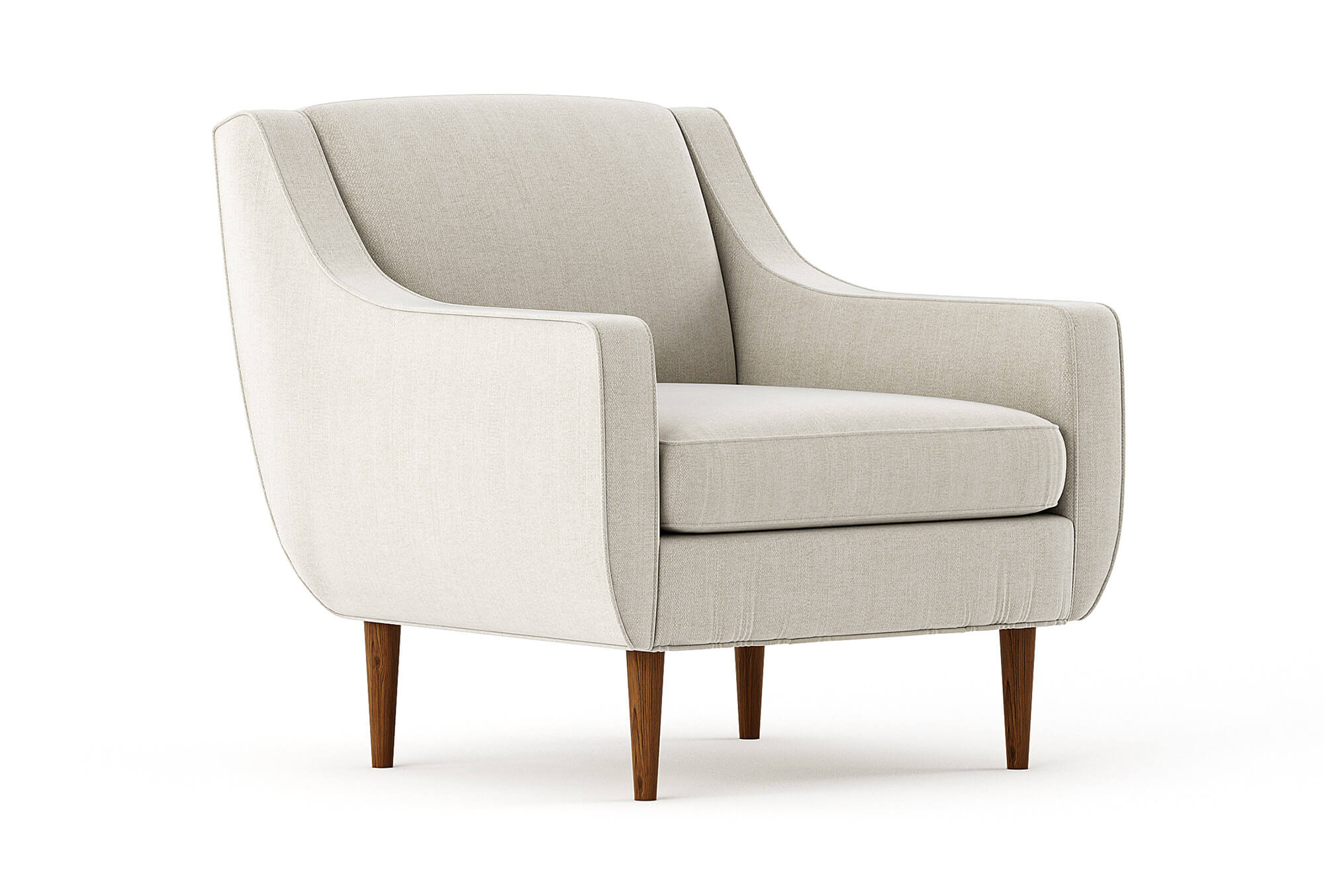 G: Shown in Linara Porridge fabric and Thom Cafe legs