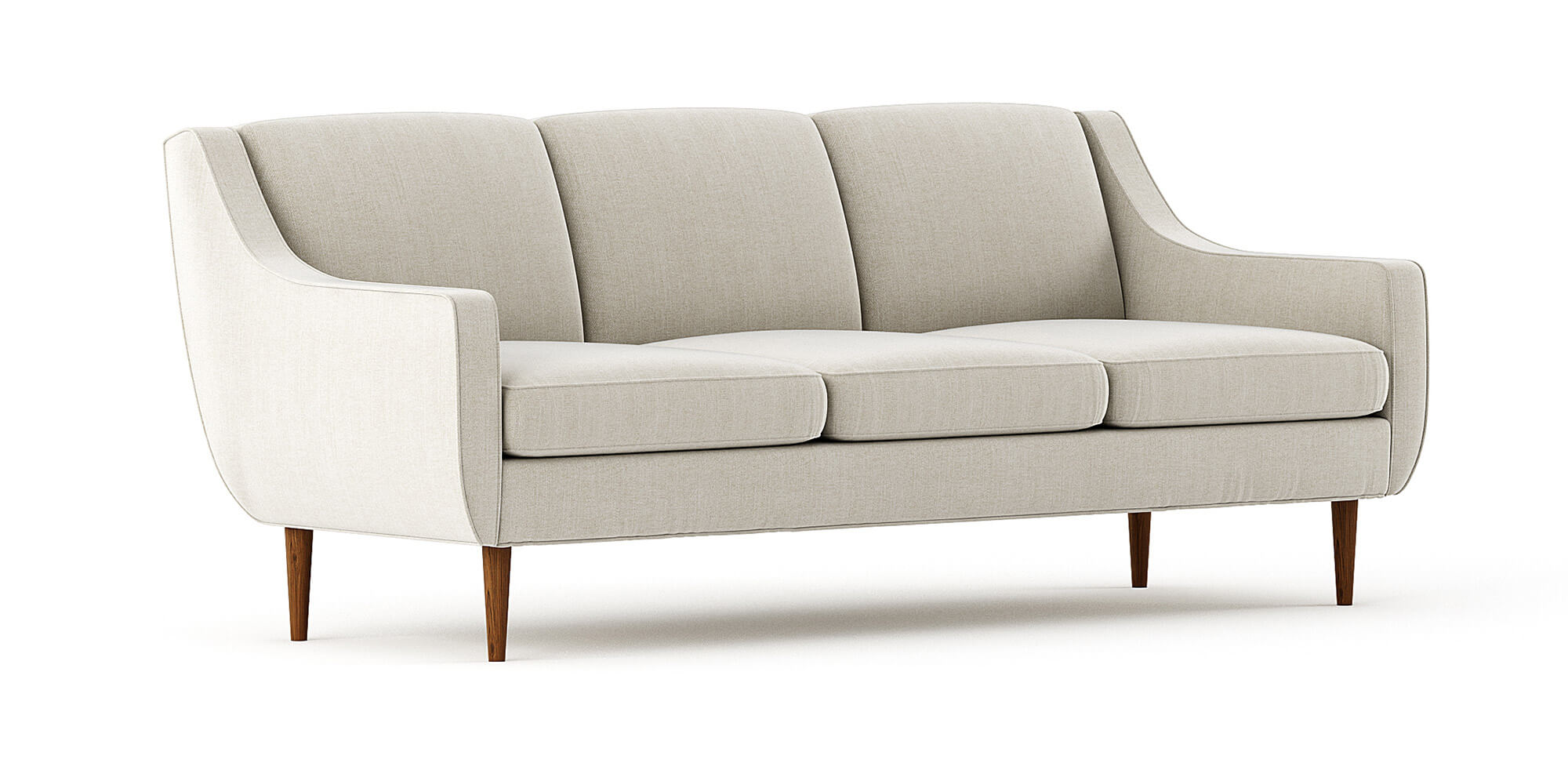 G: Shown in Linara Porridge fabric and Thom Cafe legs