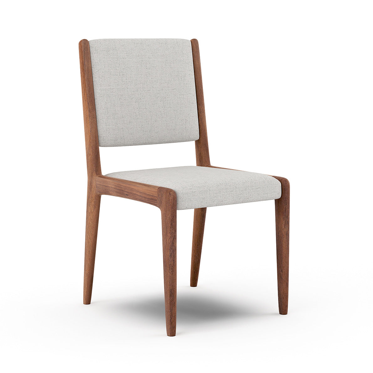 G: High back version shown in Alpine Haze fabric and walnut frame