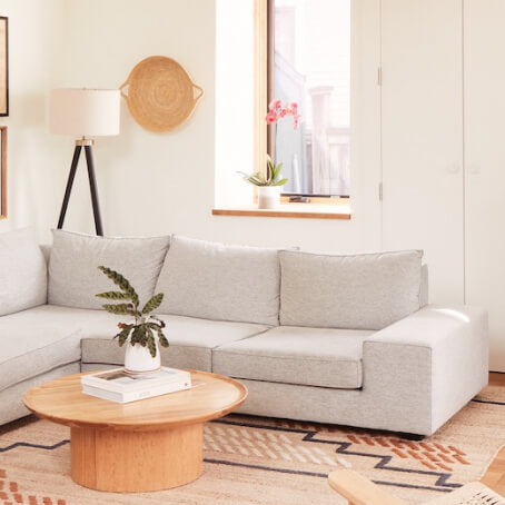 Blumen Corner Sectional in Haberdasher Velcro Fabric