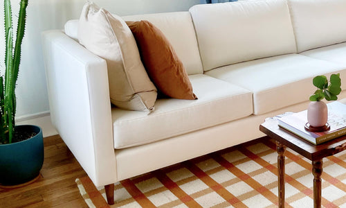 IRL: Shown with custom sizing, Mariposa Limewash fabric and Thom Cafe Legs. Image courtesy of @interiormedicine