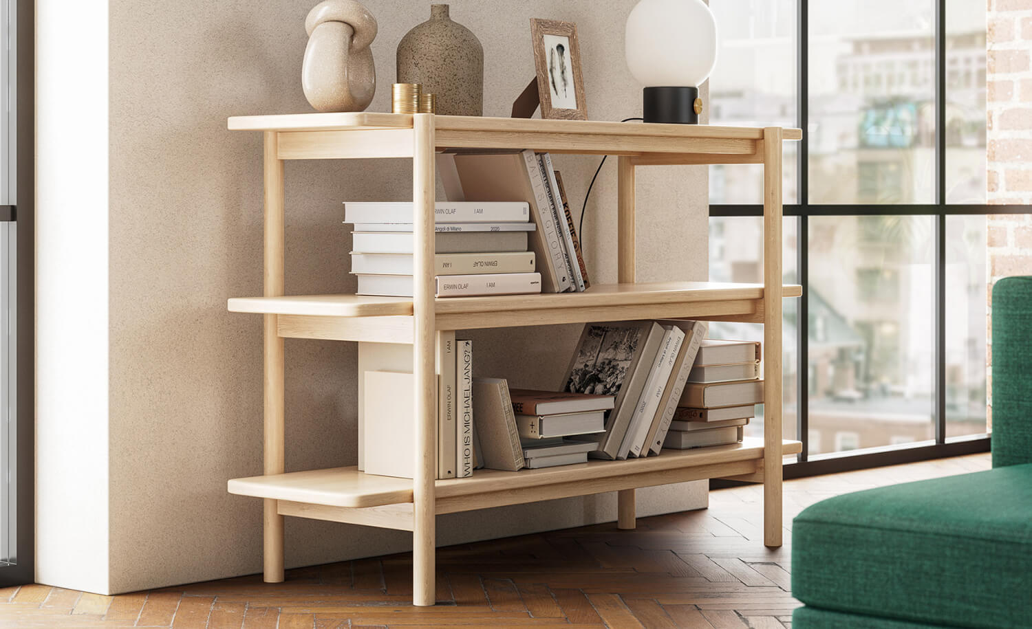 IRL: Shown in White Oak wood