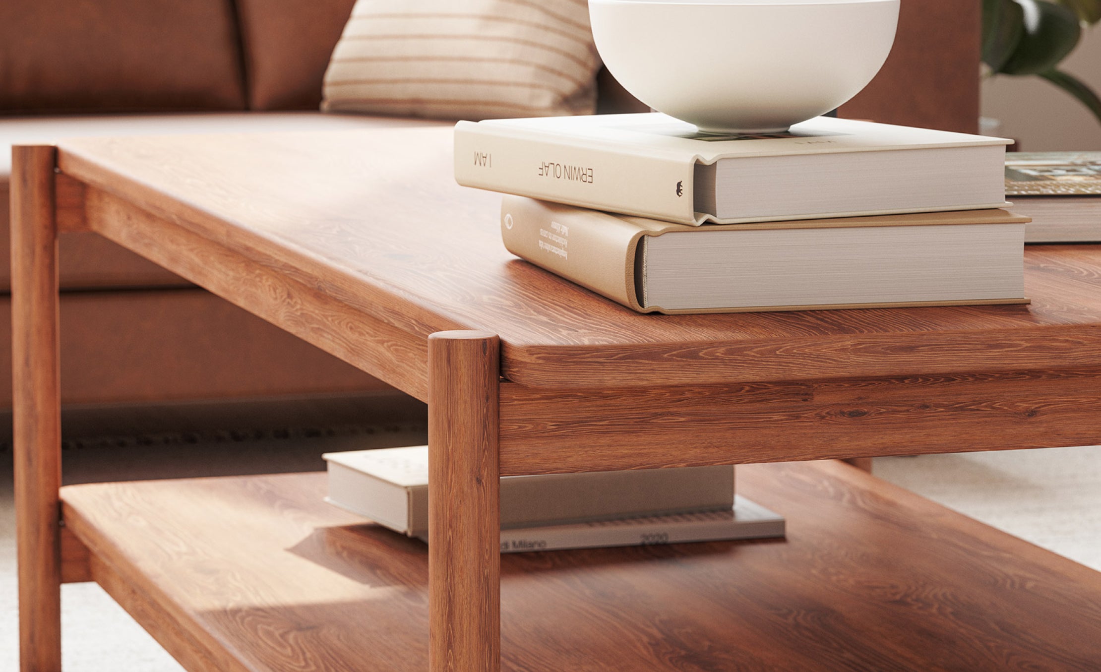 IRL: Iris Rectangular Coffee Table in Walnut wood