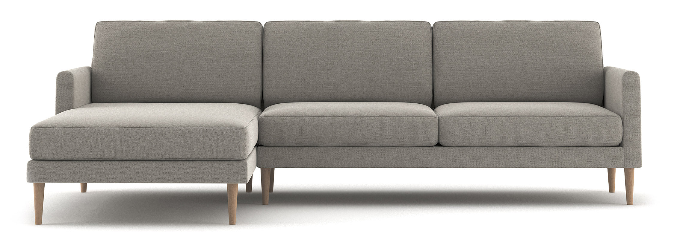 G: Chaise Left 72"x 110" shown in Texture Haze fabric and Thom Cafe legs