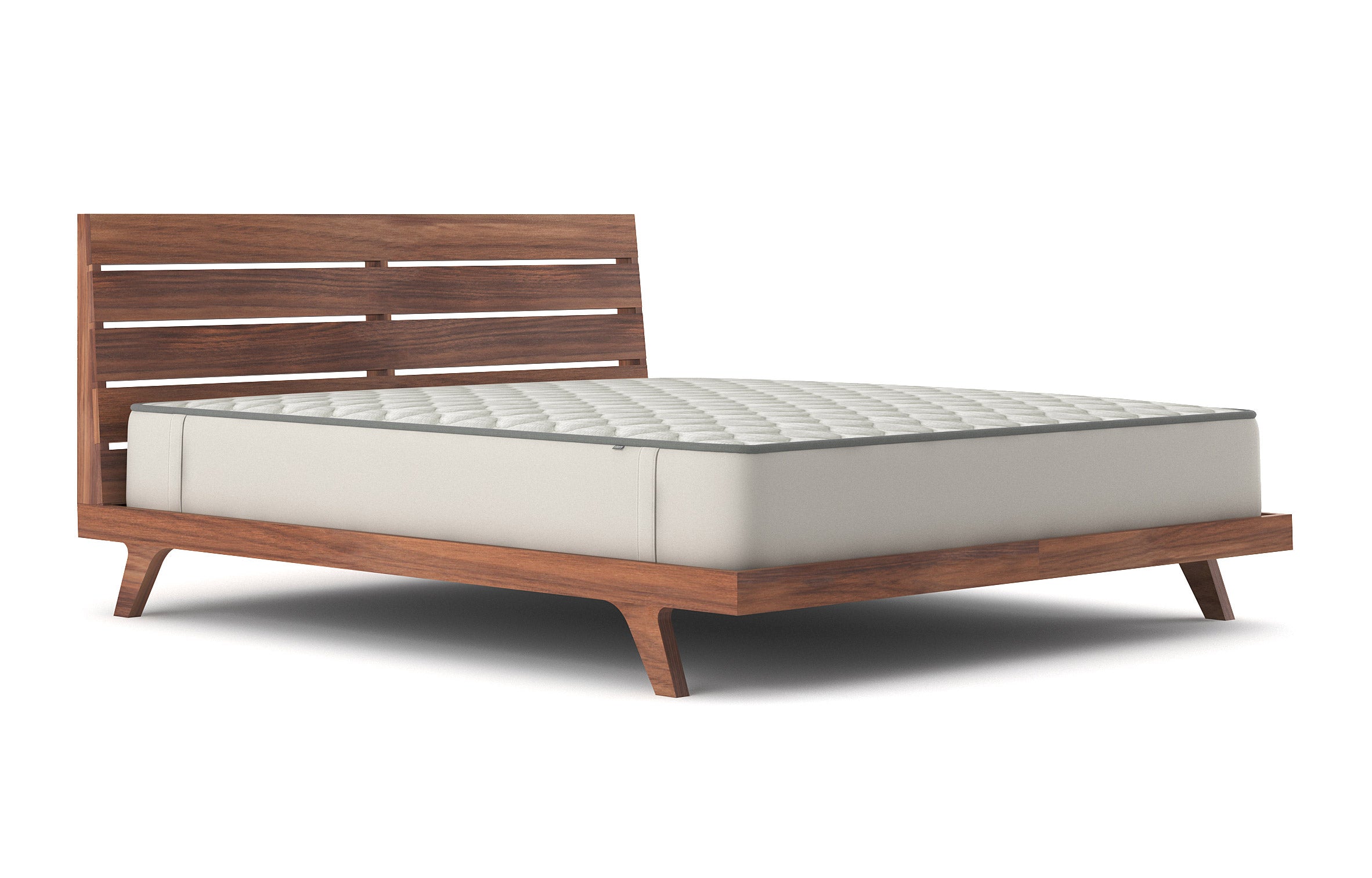 Palder Bed in Cal King Walnut with mattress