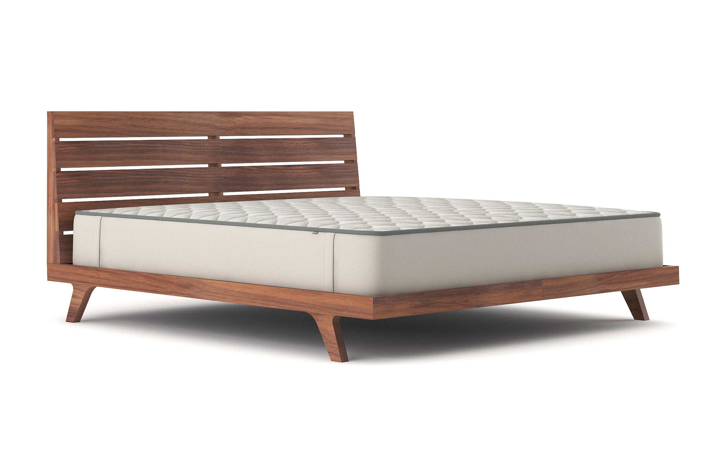 Palder Bed in Eastern King Walnut with mattress