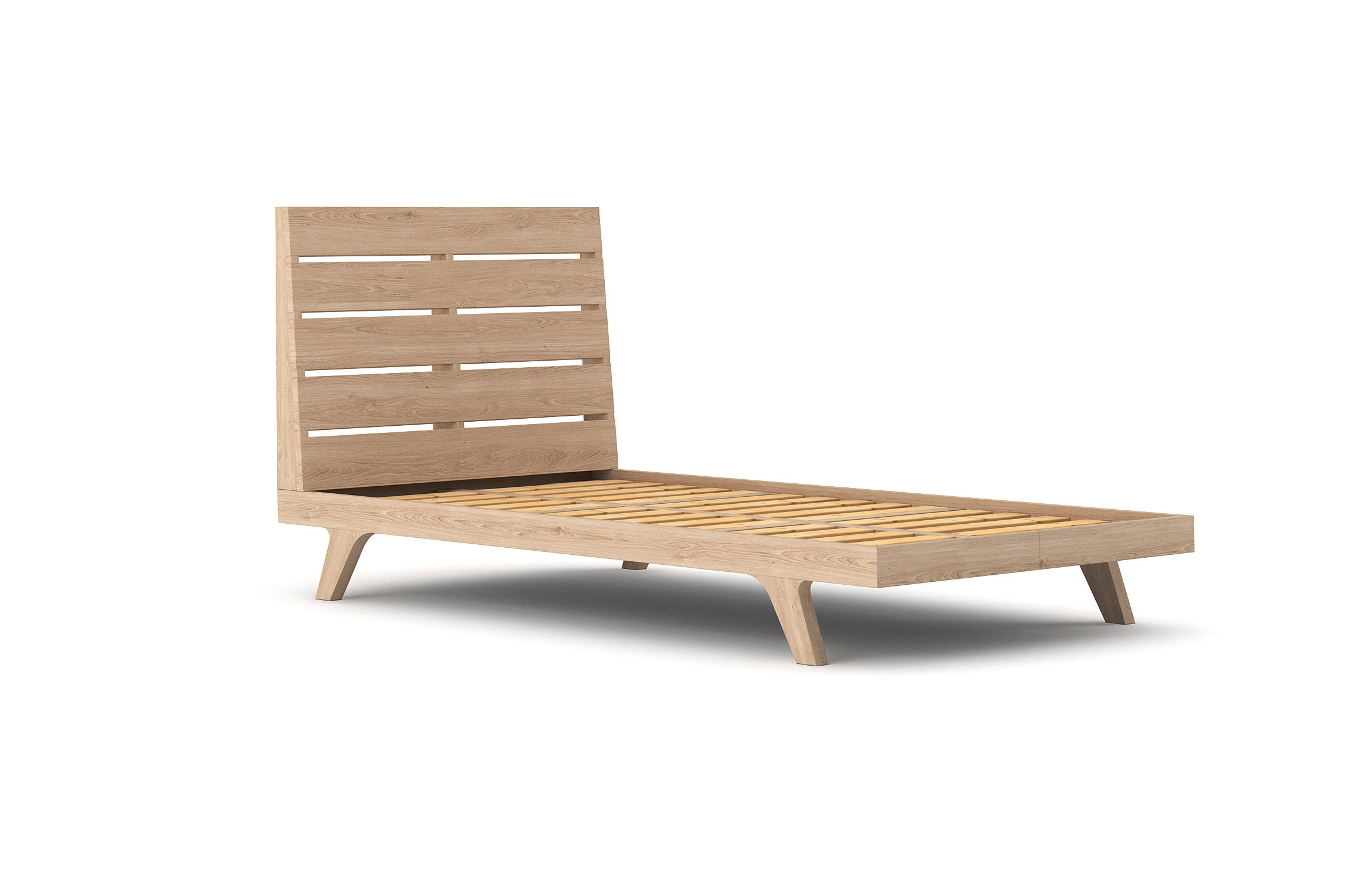 Palder Bed in Twin and Maple from Angle