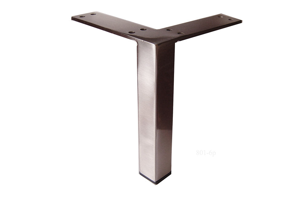 Corner Post 6"H Brushed Satin Nickel Leg