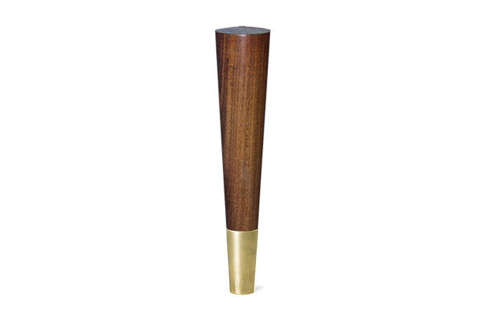 McCobb 8"H Dark Walnut Leg w/ Brass Ferrule