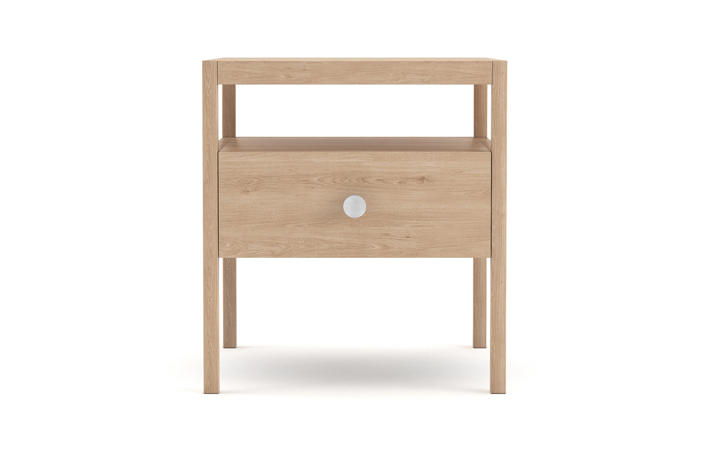 Palder Nightstand in Maple with Brushed Knob