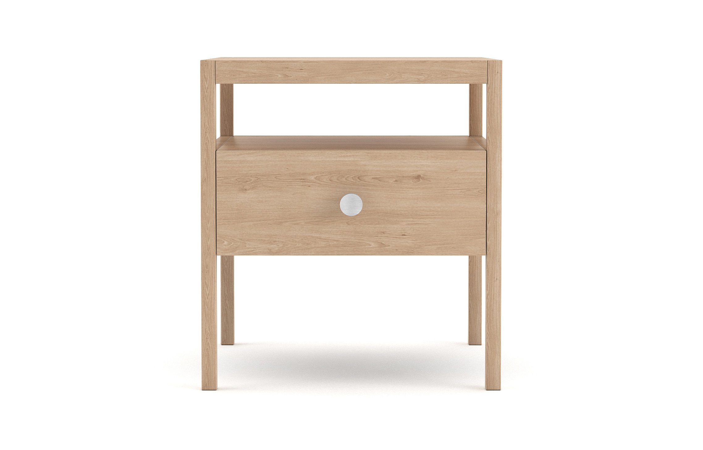 Palder Side Table With Brushed Knob in Maple