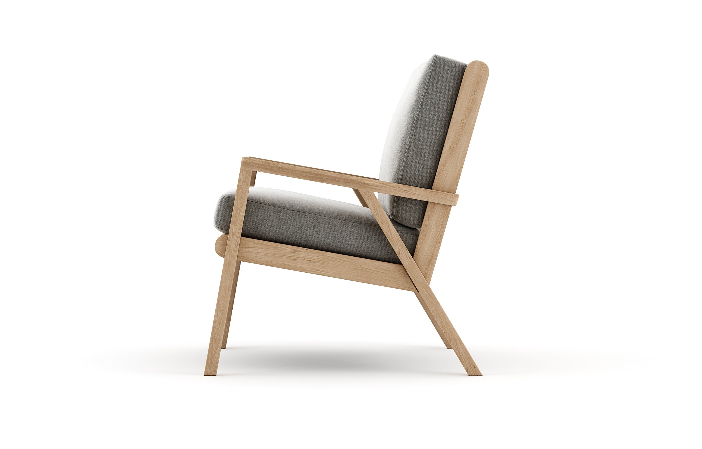 G: Shown in Smart Smoke fabric and Maple frame