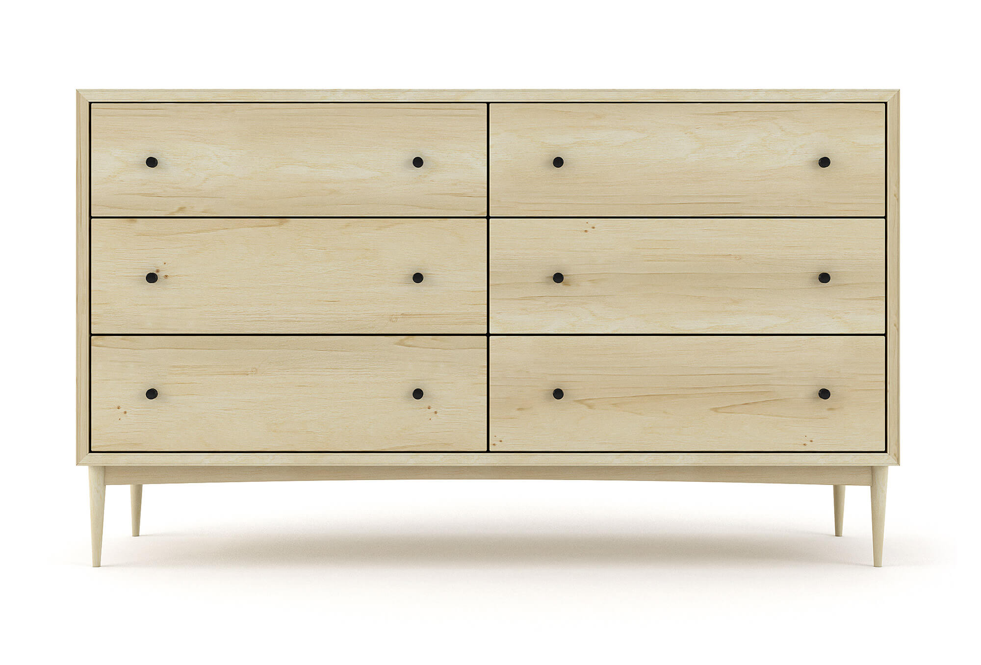 Atten 6-Drawer Wide Dresser