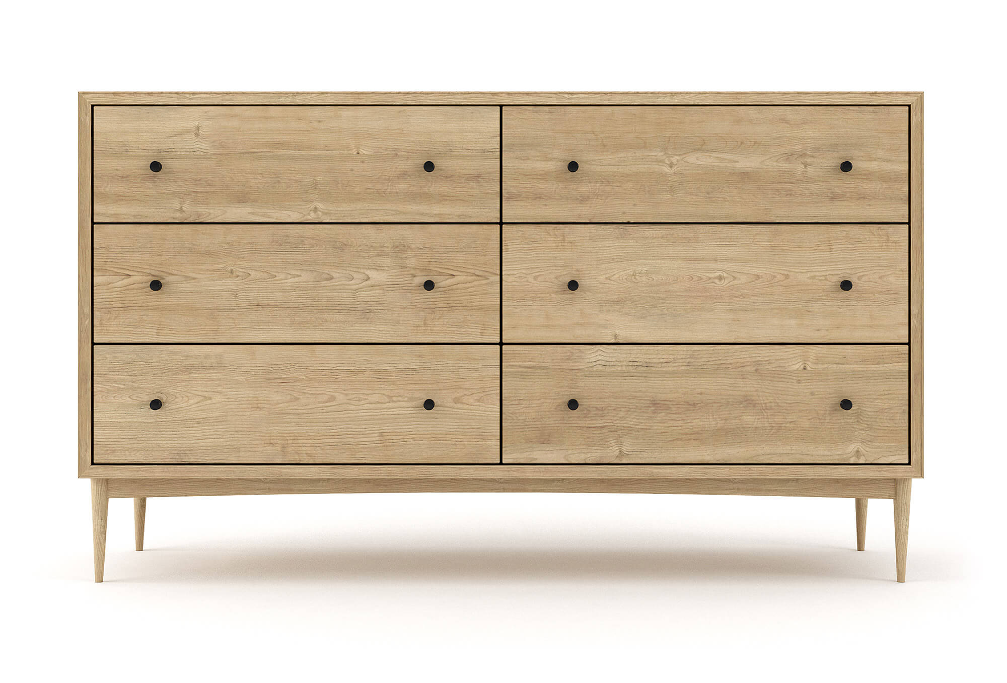 Atten 6-Drawer Wide Dresser