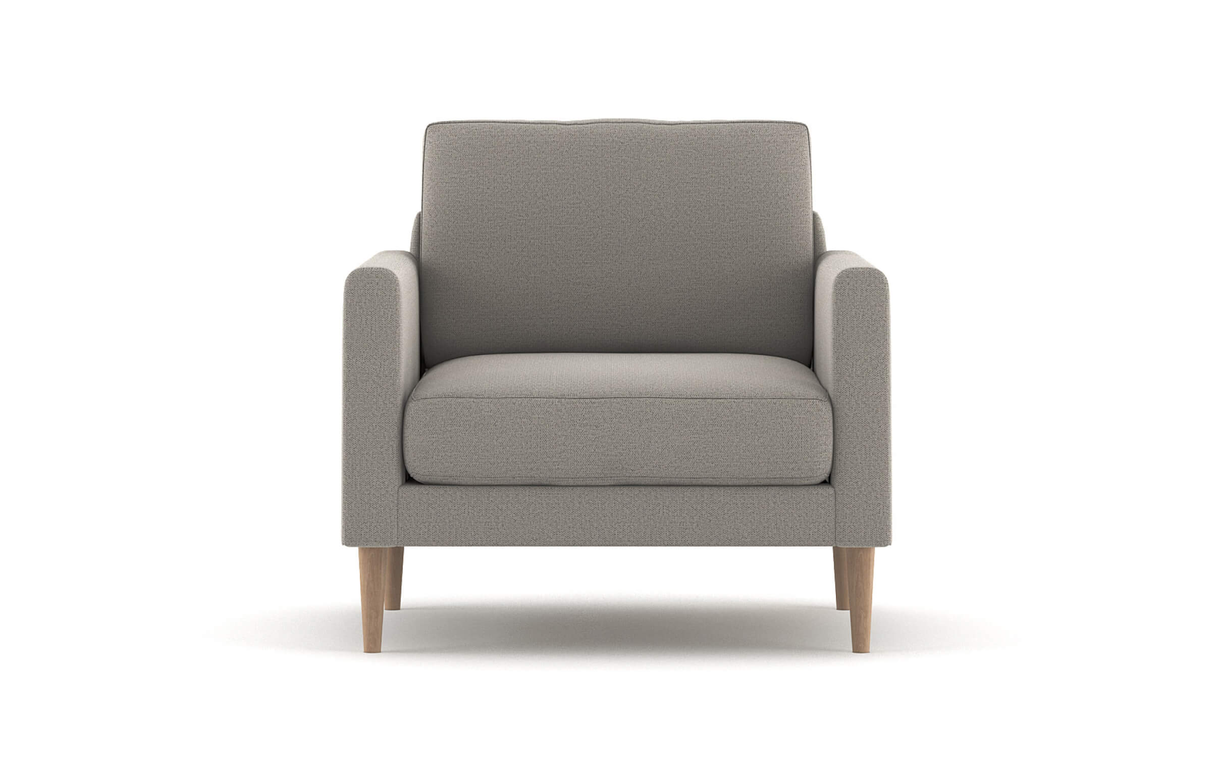 G: Shown in Texture Haze fabric with maple legs