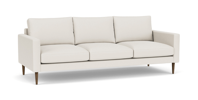white lala sofa at an angle