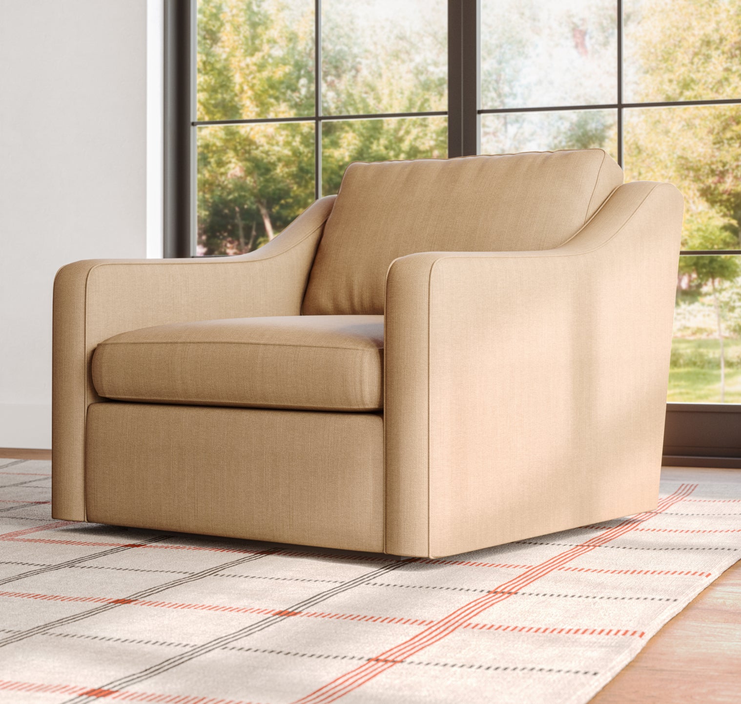 Meera Chair in golden fabric