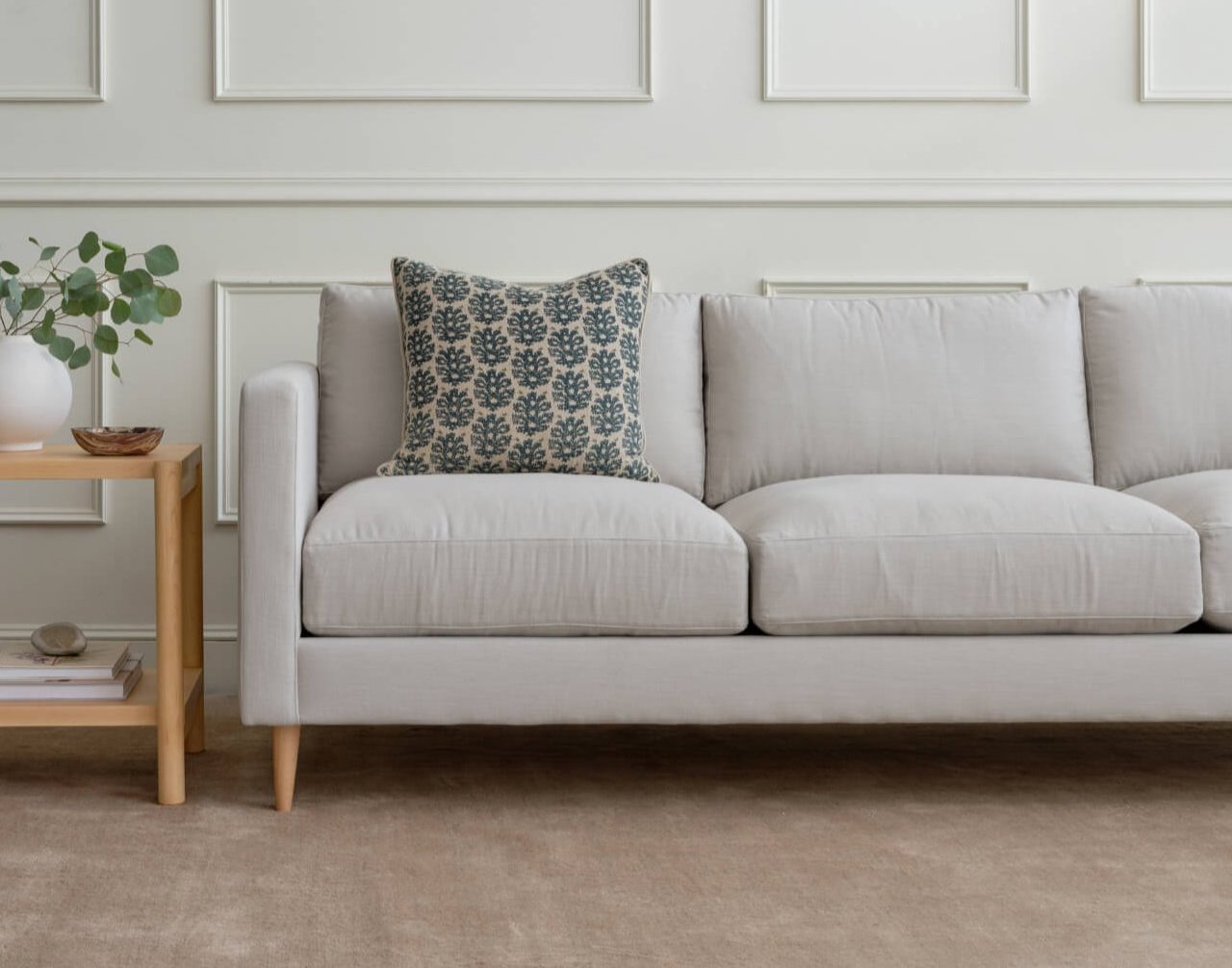 Mota Sofa in Larkspur Hemp fabric