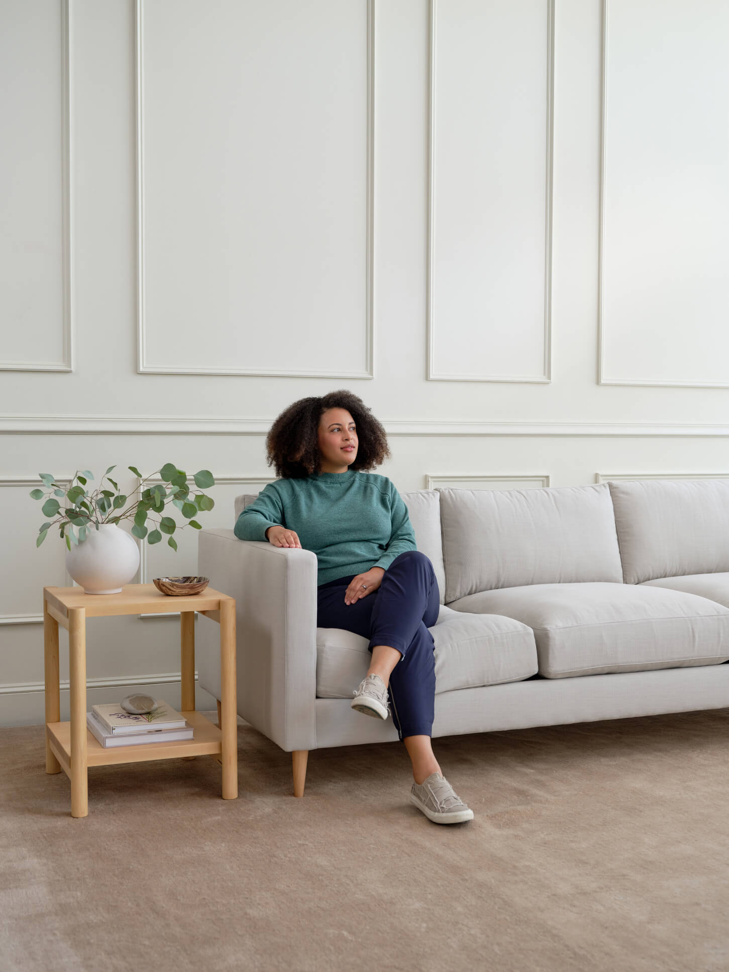 IRL: Mota Sofa in Larkspur Hemp fabric