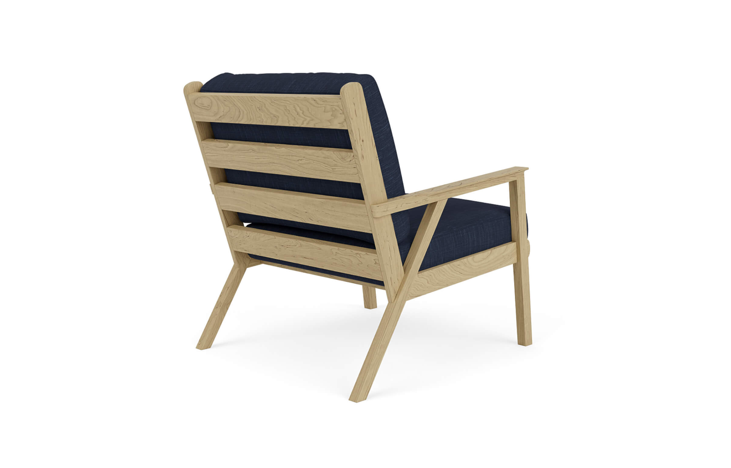 Ridge Accent Chair in blue fabric