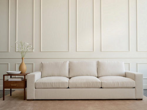 IRL: Rio Plush 106" Sofa in Elder Snow fabric