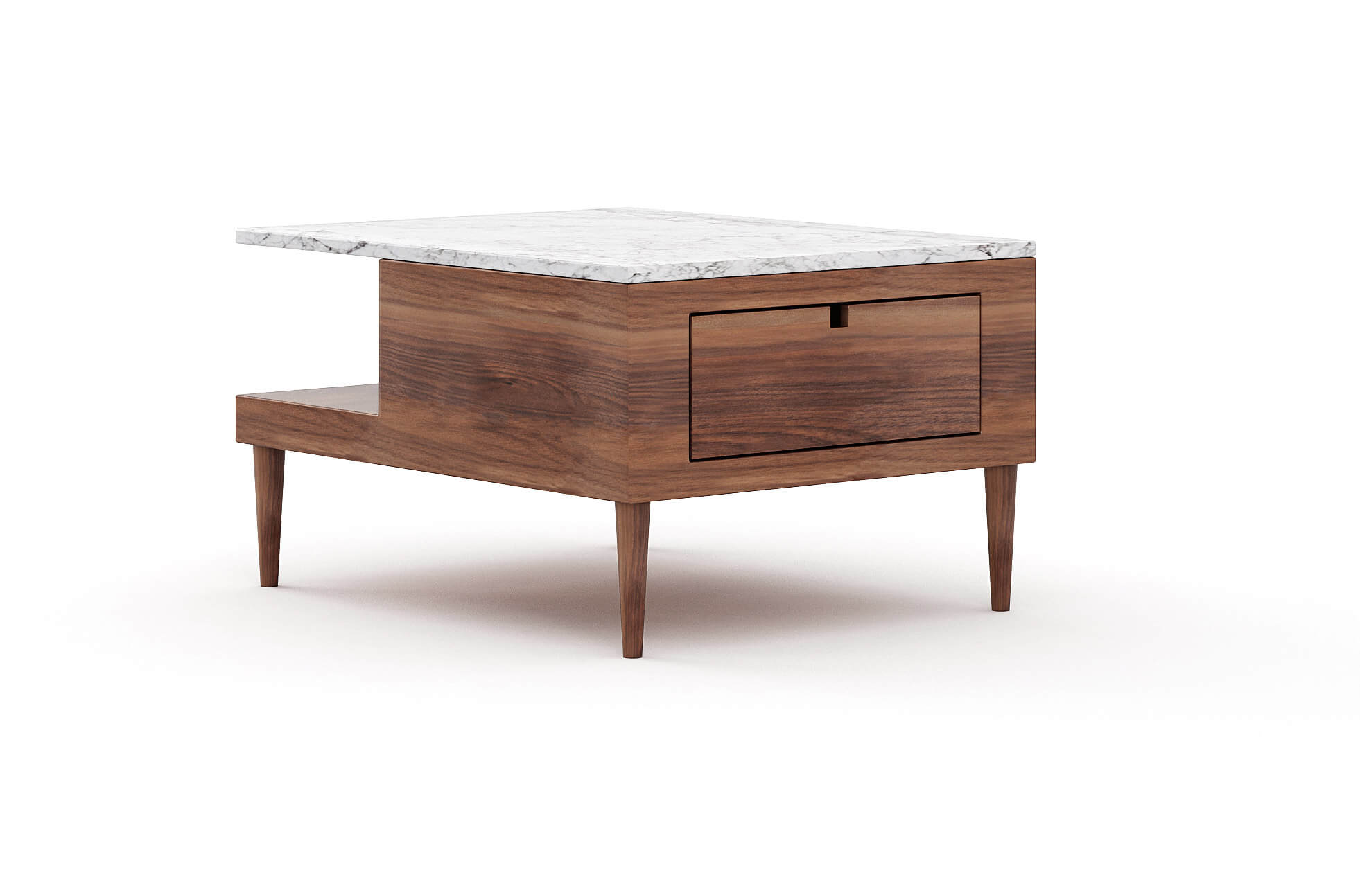 G: Shown in walnut with a drawer