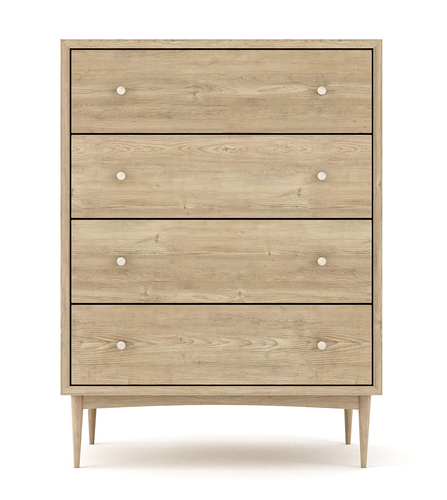 Shown in White Oak with brass knobs