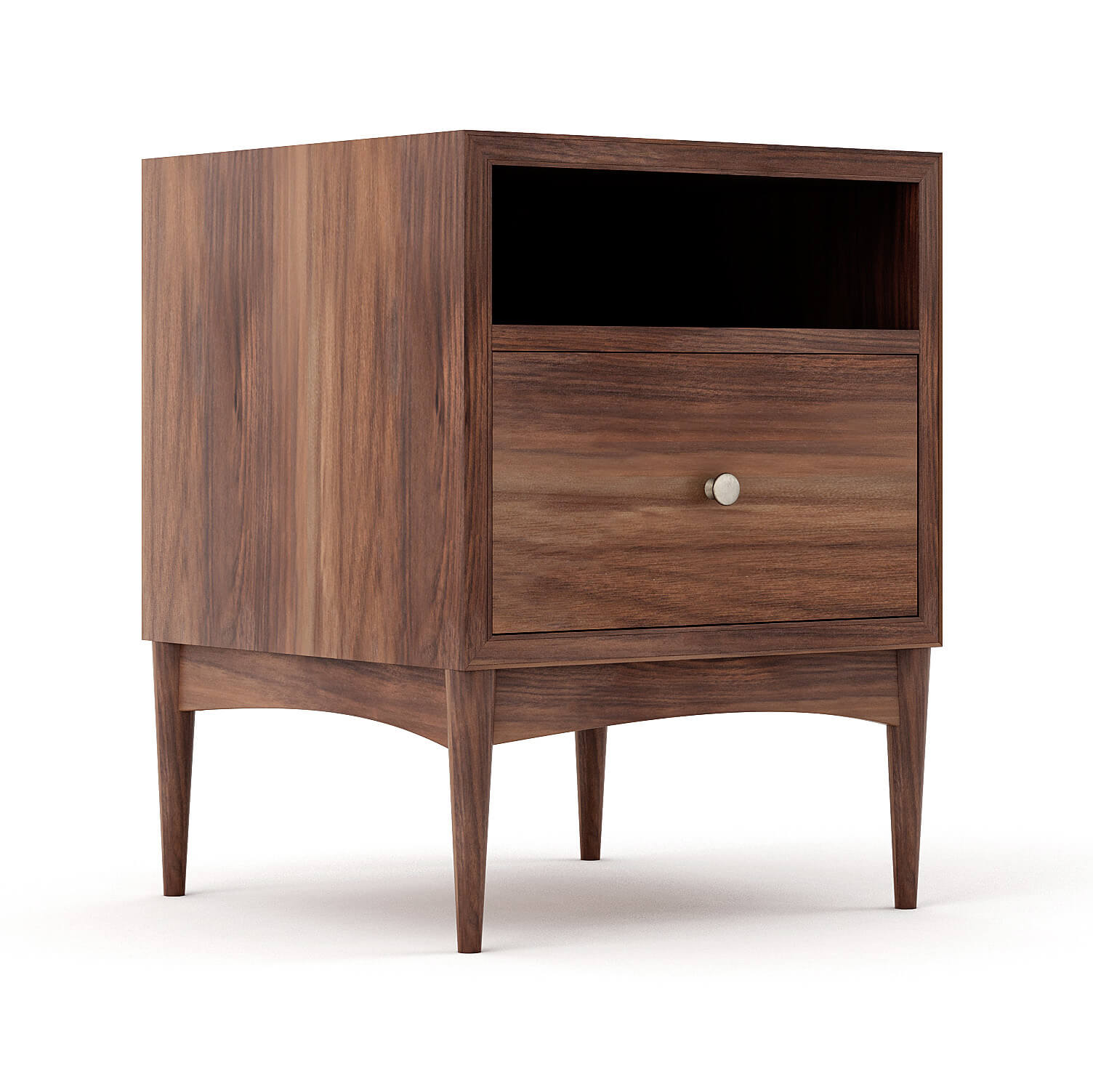 Shown in Walnut with matte bronze knob