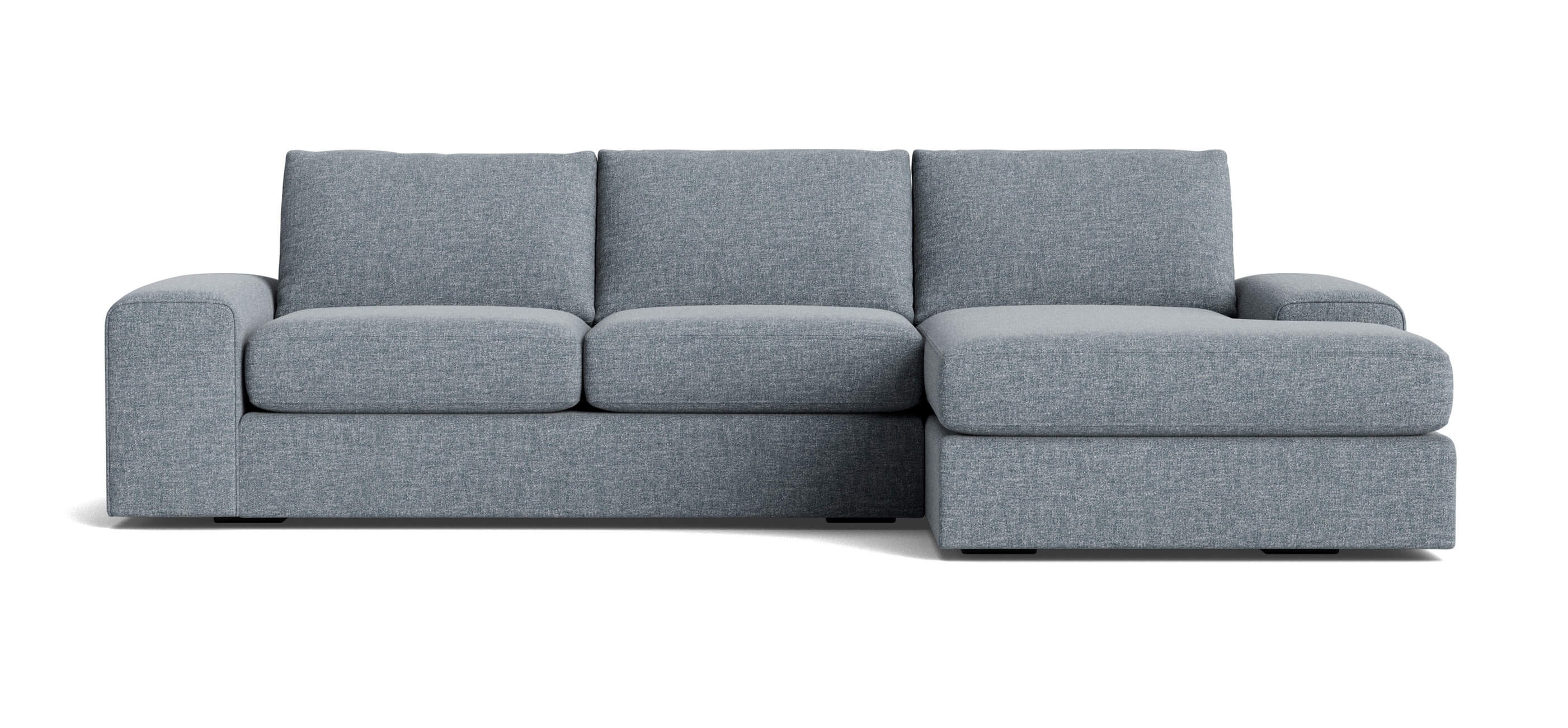 G: Blumen Chaise Right Sectional in Riverbed Stone fabric