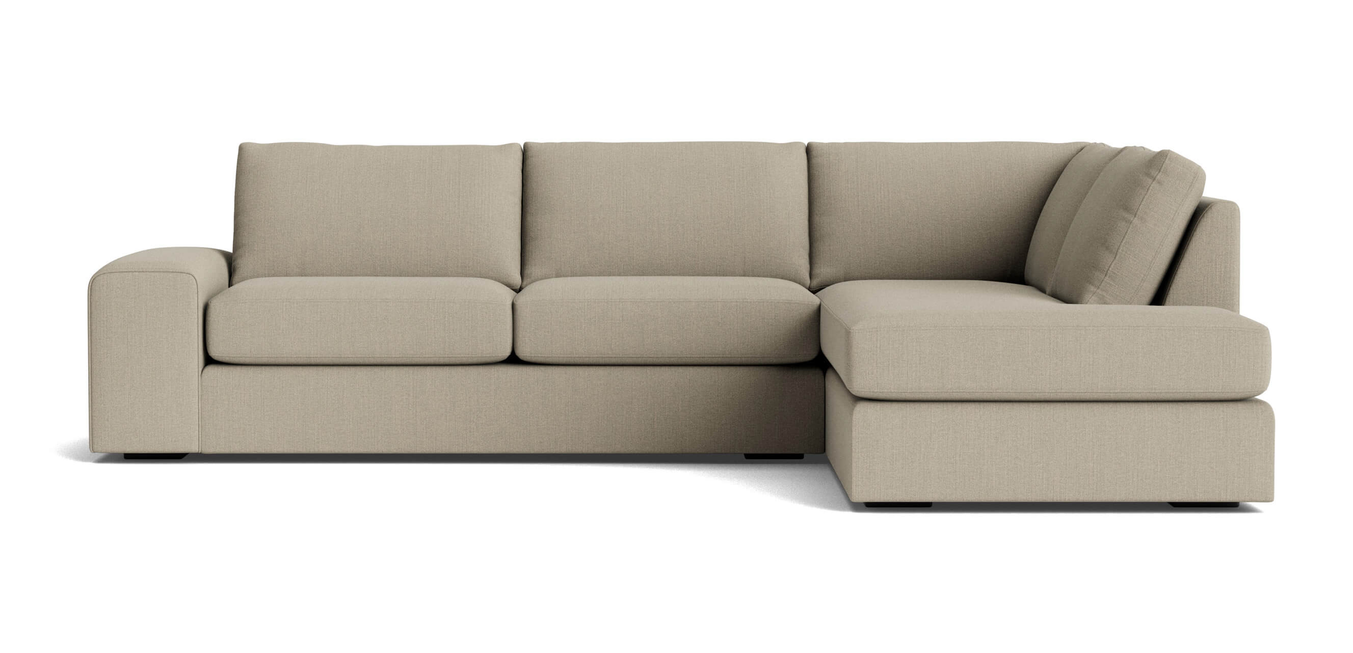 G: Blumen Bumper Right Sectional in Juneberry Pebble fabric
