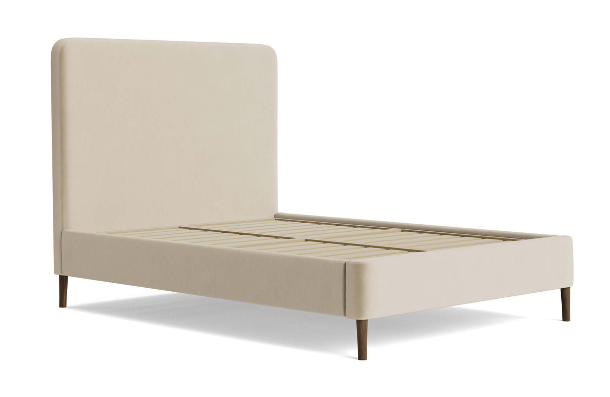 Chloe Queen Bed in Acer Cashew Velvet