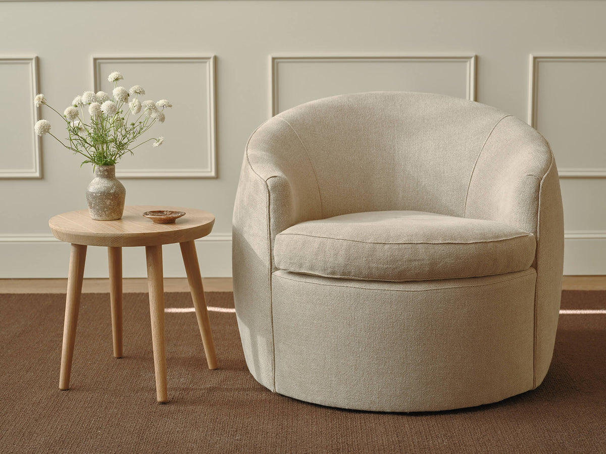 IRL: Clara Chair in Stonecrop Linen Flax