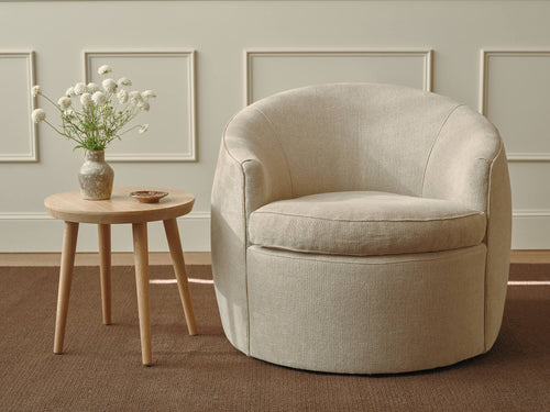 IRL: Clara Chair in Stonecrop Linen Flax
