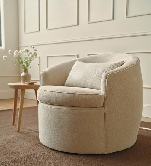 IRL: Clara Chair in Stonecrop Linen Flax