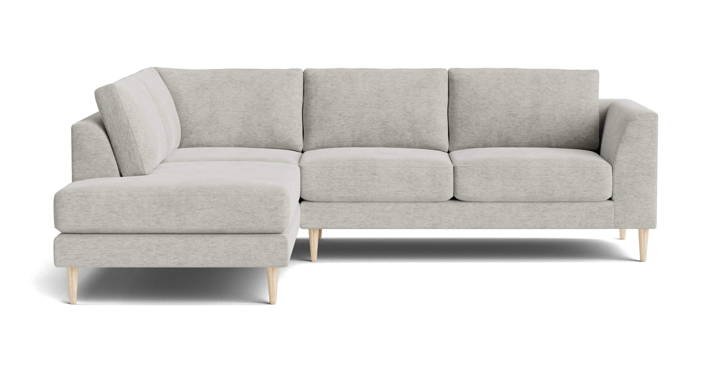 G: Dekayess Bumper Left Sectional in Willow Chenille Hemp fabric
