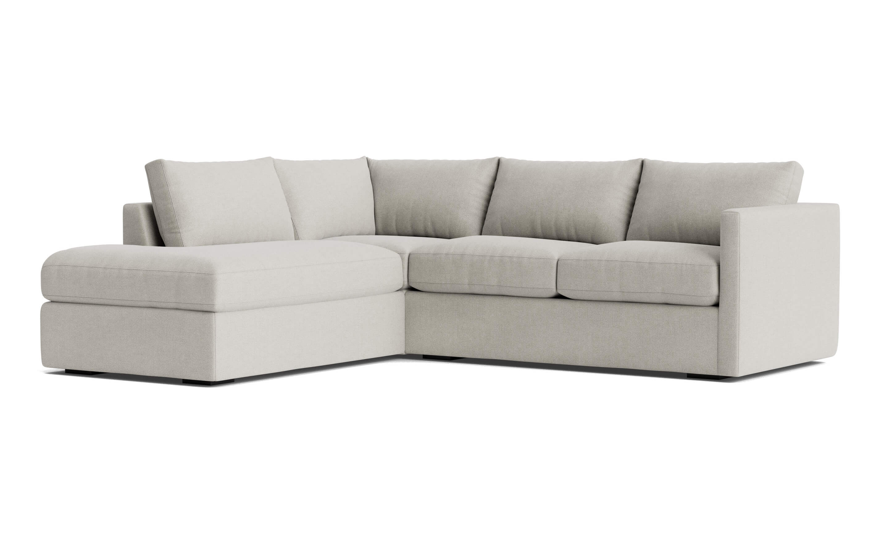 G: Franklin Bumper Sectional in Stonecrop Heavy-Weight Linen Natural fabric