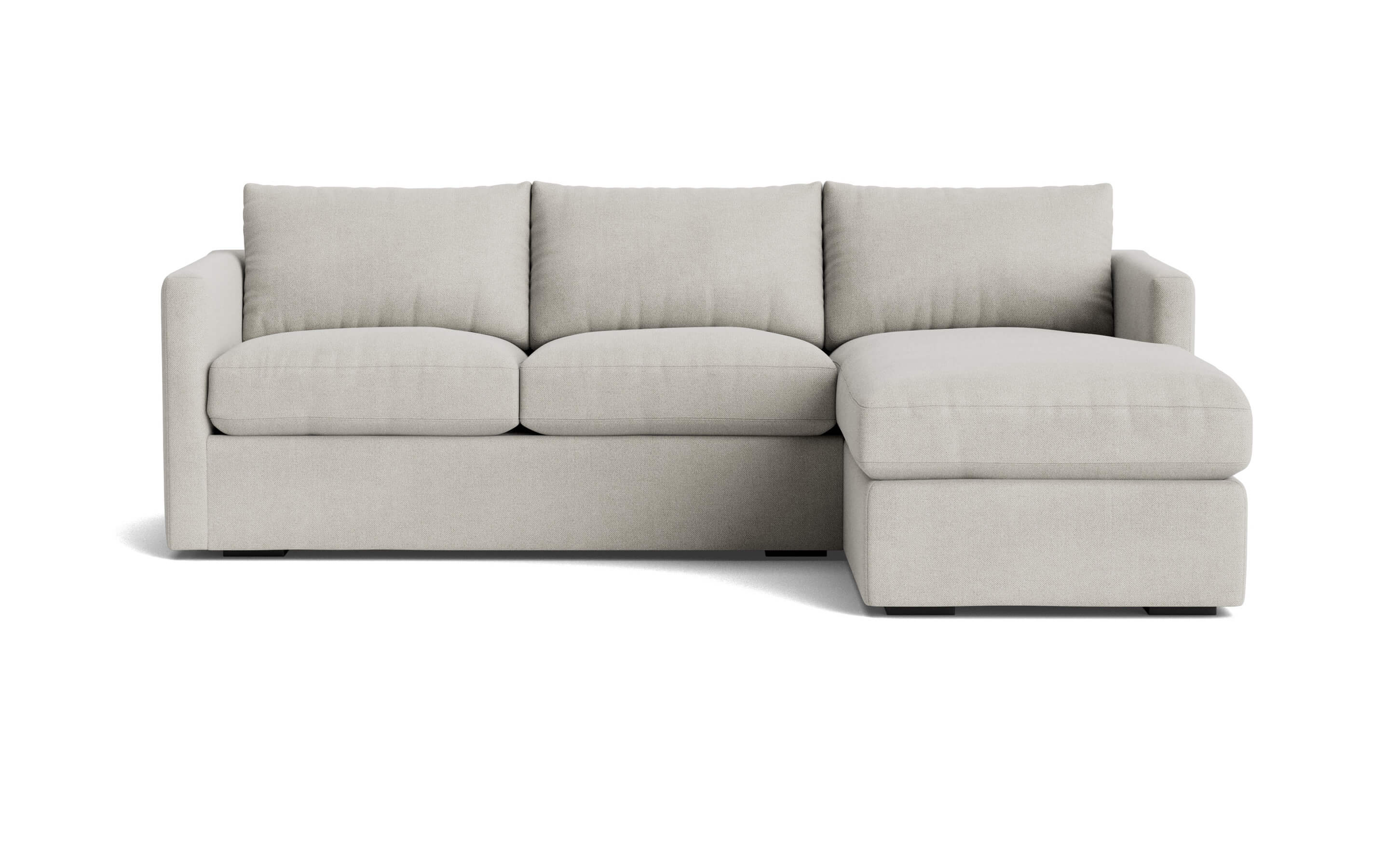 G: Medley Franklin Chaise Sectional in Stonecrop Linen Natural fabric