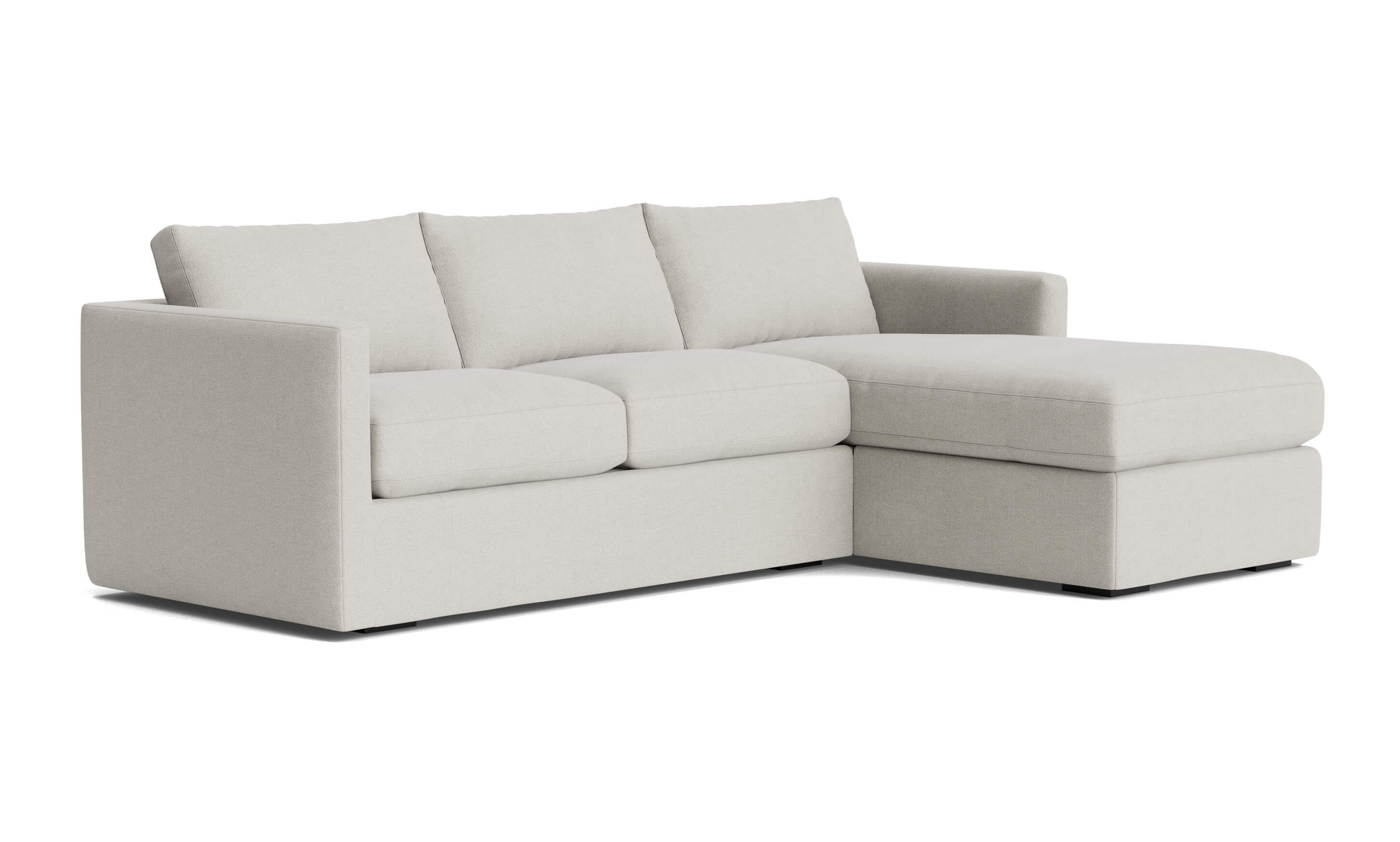 G: Medley Franklin Chaise Sectional in Stonecrop Linen Natural fabric