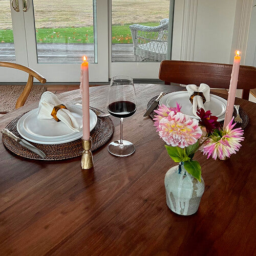 Voya Dining Table in walnut wood