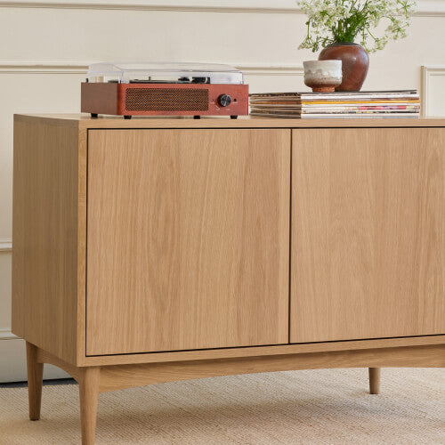 Emelia 2-Door Cabinet in white oak