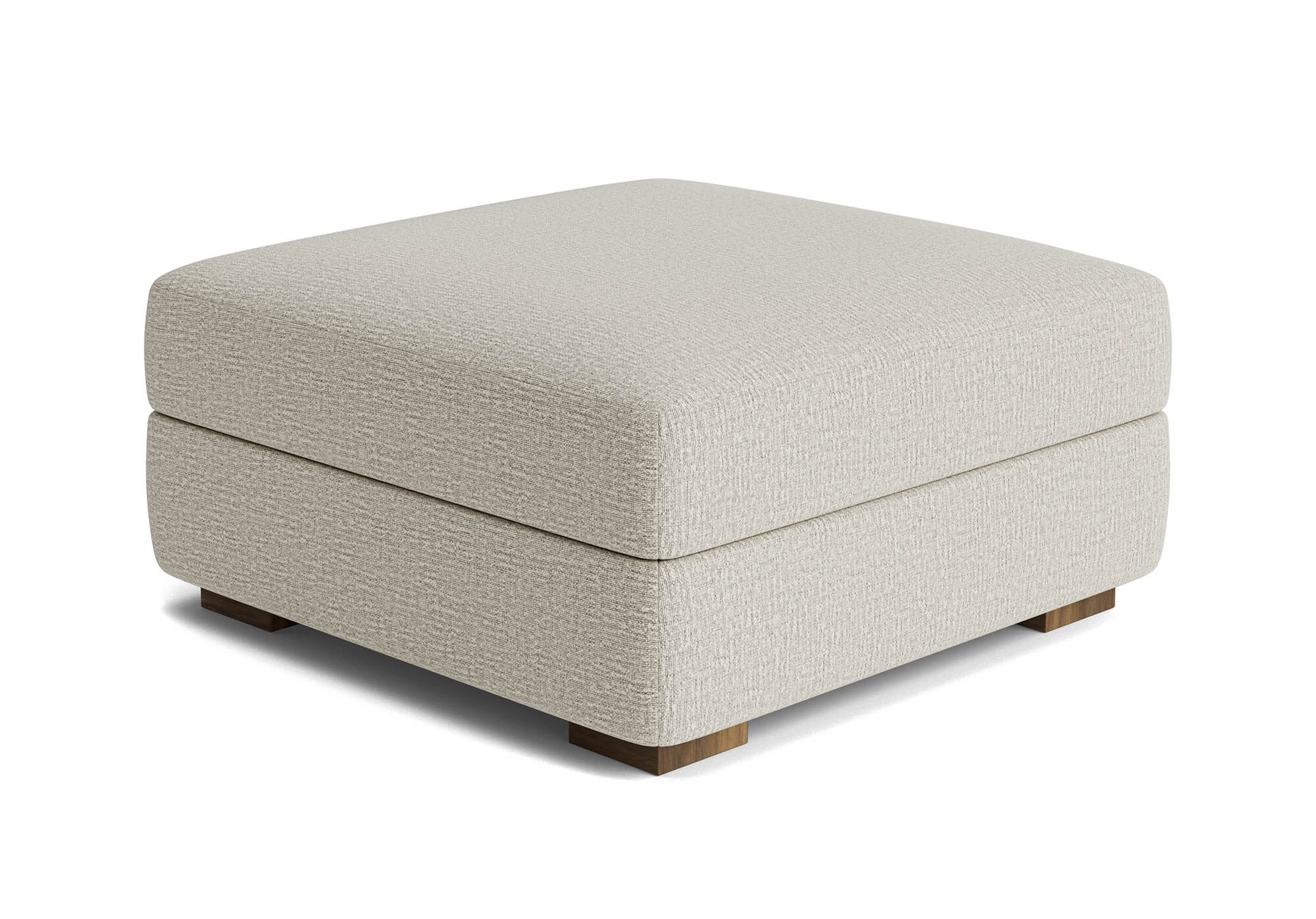 G: Idan Storage Ottoman in Ponderosa Parchment fabric