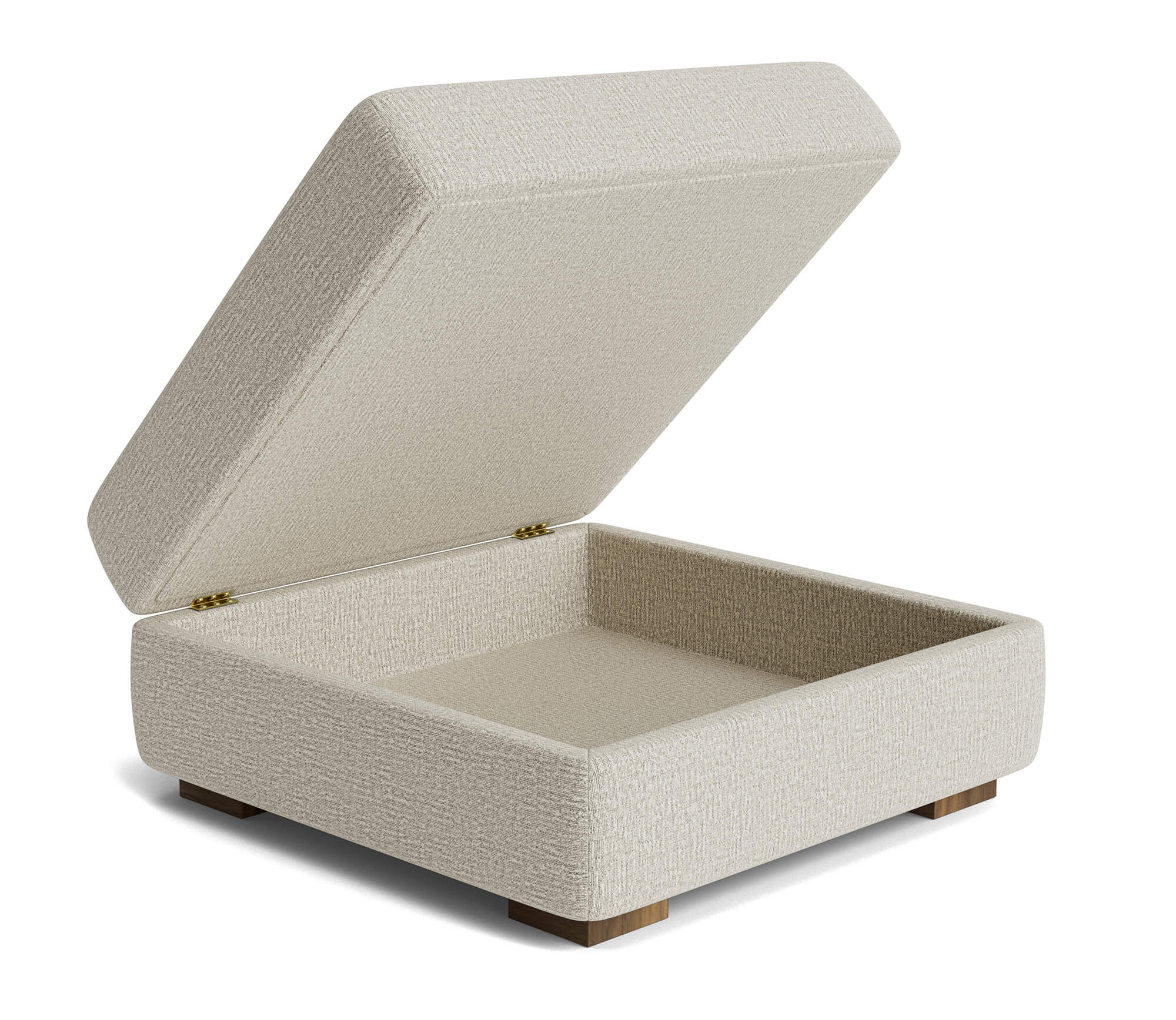 G: Idan Storage Ottoman in Ponderosa Parchment fabric