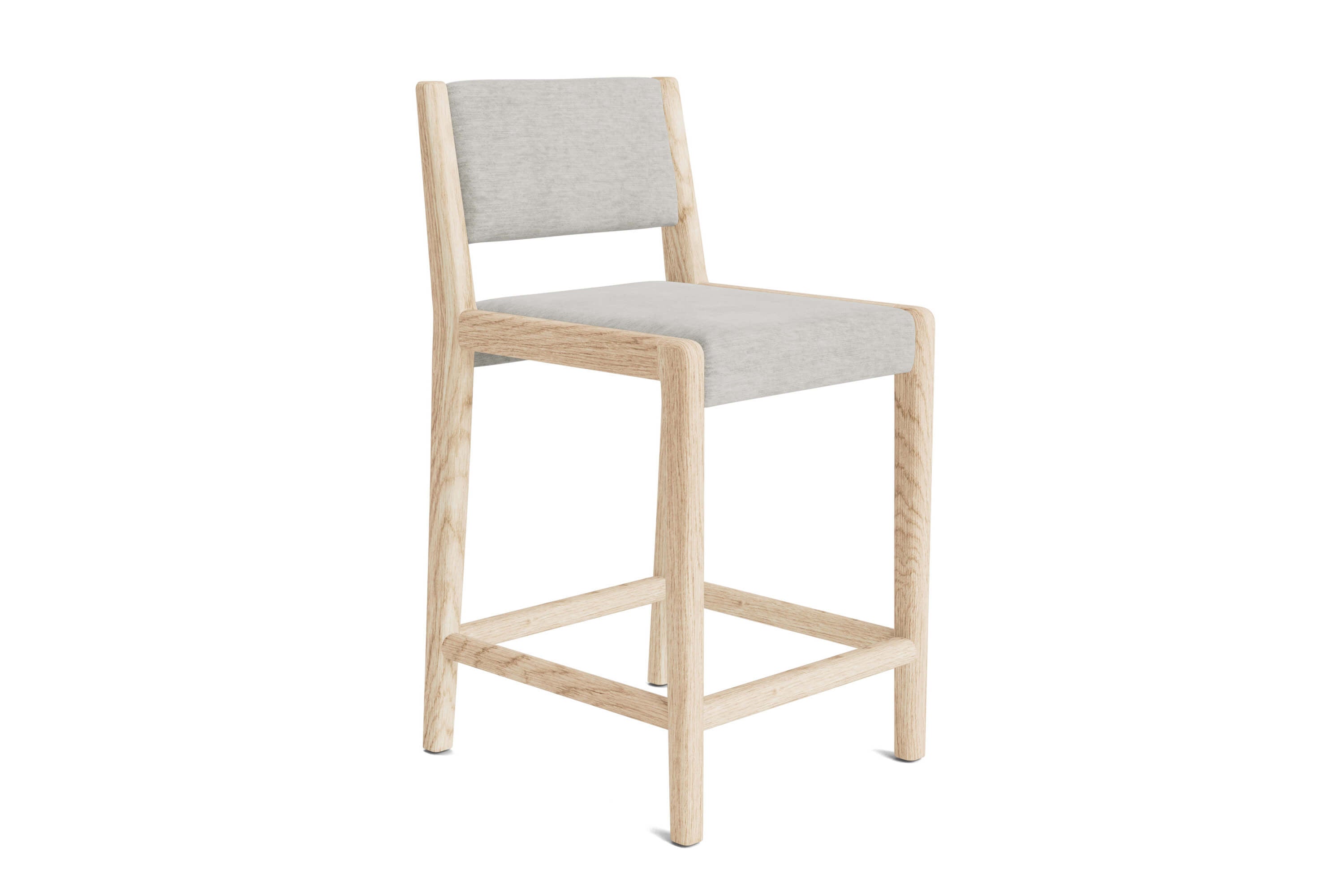 G: Shown in White Oak with Willow Chenille Pewter fabric